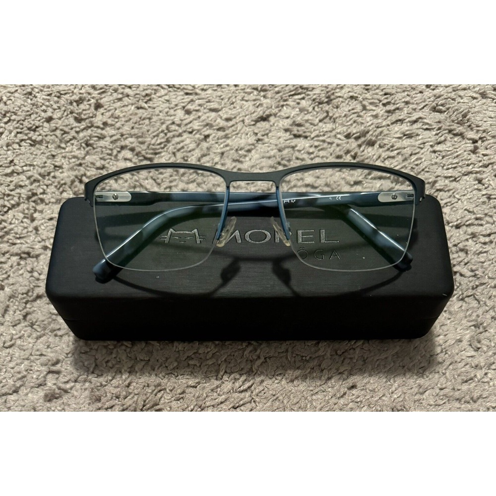 Oga Morel France Eyeglasses Frames 10110O‎ GB13 Blue Black